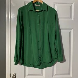 SHEIN Forest Green Button-Down Shirt